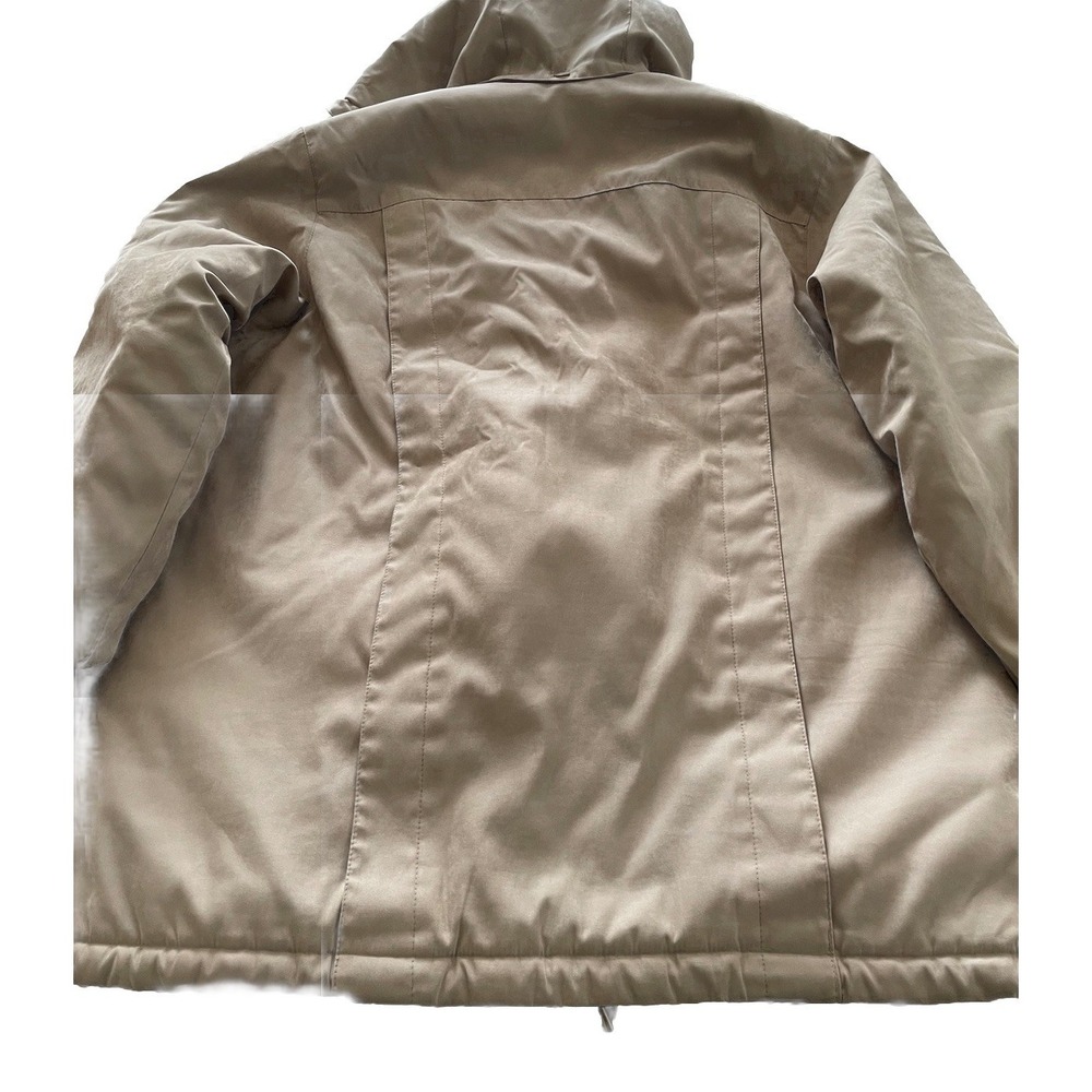 London Fog Women's Winter Coat Removable Hood Size Large Zip Snap Closure Soft - Picture 11 of 12